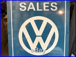 Original VW Enamel Sign Porcelain Service Dealership Vintage VOLKSWAGEN 1960s