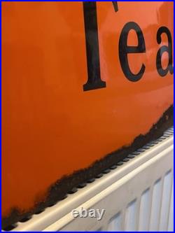 Original Vintage 1940s Large Brooke Bond Tea Enamel Advertising Sign