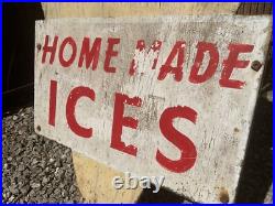 Original Vintage 1970s Ice Cream Display Shop Trade Sign Not Enamel Advertising