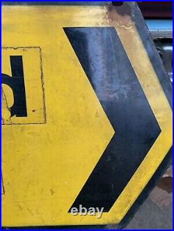 Original Vintage AA Diverted Traffic Enamel Sign
