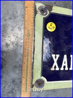 Original Vintage Antique Enamel French Road Sign Rue Xaintrailles