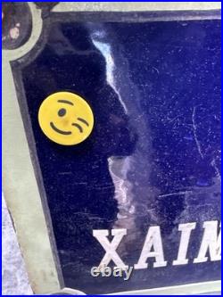 Original Vintage Antique Enamel French Road Sign Rue Xaintrailles