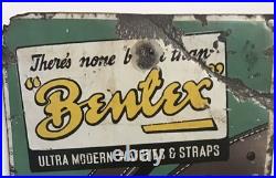 Original, Vintage Bentex'Watches & Straps Sold Here' Enamel Advertising Sign