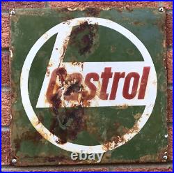 Original Vintage Castrol Enamel Sign 12 X 12