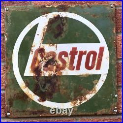 Original Vintage Castrol Enamel Sign 12 X 12