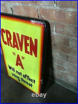 Original Vintage Craven A Enamel Advertising Sign