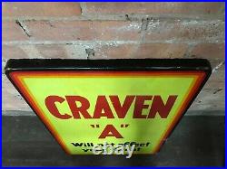 Original Vintage Craven A Enamel Advertising Sign