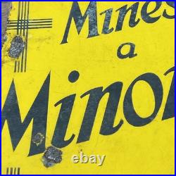 Original Vintage Double-Sided De Reszke Minor Enamel Advertising Sign