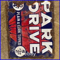 Original Vintage Double Sided Enamel Sign Condor Twist And Park Drive