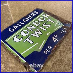 Original Vintage Double Sided Enamel Sign Condor Twist And Park Drive