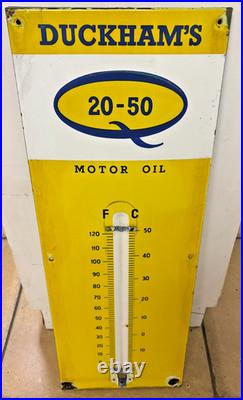 Original Vintage Duckham's 20-50 Motor Oil Enamel Sign