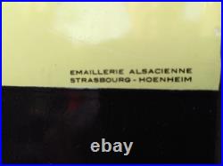 Original Vintage Enamel Advertising Sign For Red Wine French