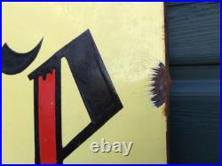 Original Vintage Enamel Advertising Sign For Red Wine French