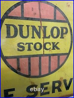 Original Vintage Enamel Dunlop Tyres Sign