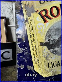 Original Vintage Enamel Robin Cigarettes Sign Original Vintage Enamel Robin Cigarettes Sign