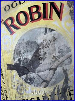 Original Vintage Enamel Robin Cigarettes Sign Original Vintage Enamel Robin Cigarettes Sign
