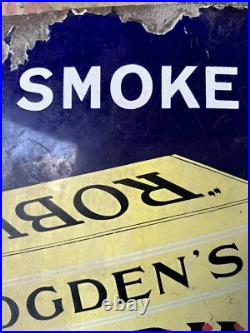 Original Vintage Enamel Robin Cigarettes Sign Original Vintage Enamel Robin Cigarettes Sign