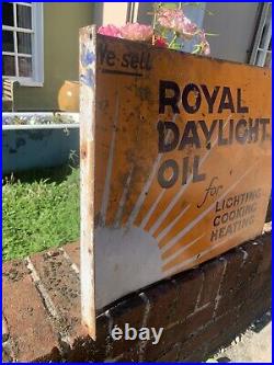 Original Vintage Enamel Royal Sunlight Oil Sign