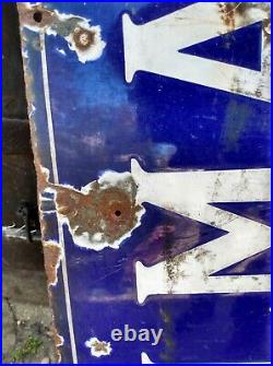 Original Vintage Enamel Sign 38 x 36 approx. Colman's Wash Blue