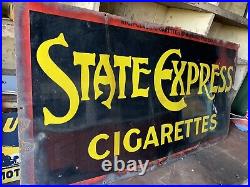 Original Vintage Enamel Sign State Express Cigarettes