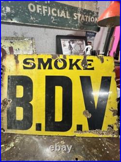 Original Vintage Enamel Smoke BDV Advertising Sign