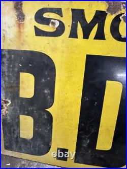 Original Vintage Enamel Smoke BDV Advertising Sign
