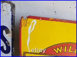 Original Vintage Enamel Wills, S Gold Flake Advertising Sign W. D & H. O Wills
