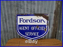 Original Vintage Fordson Tractor Dealer/Shop Large Enamel Sign. Super, Power Major