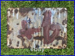Original Vintage Fry's Cocoa enamel advertising sign in authentic condition
