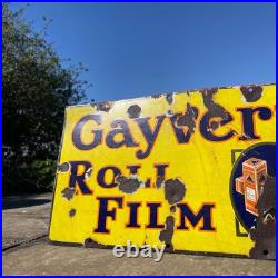Original Vintage Gayvert Roll Film Enamel Sign 20x12 Original Vintage Gayvert Roll Film Enamel Sign 20x12