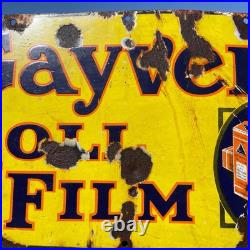 Original Vintage Gayvert Roll Film Enamel Sign 20x12 Original Vintage Gayvert Roll Film Enamel Sign 20x12