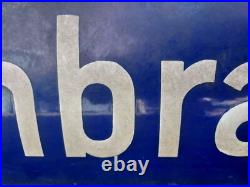 Original Vintage German 1960s Enamel Street Sign Chicken Crumbs Way 100 x 17 cm