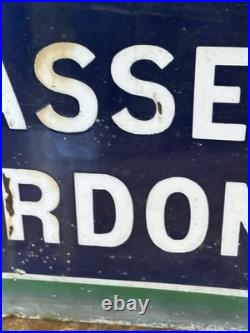 Original Vintage Impasse Girardon Enamel Paris Street Sign 50x30cm
