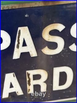 Original Vintage Impasse Girardon Enamel Paris Street Sign 50x30cm