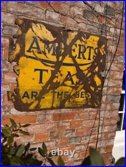Original Vintage Lamberts Tea Enamel Sign Original Vintage Lamberts Tea Enamel Sign