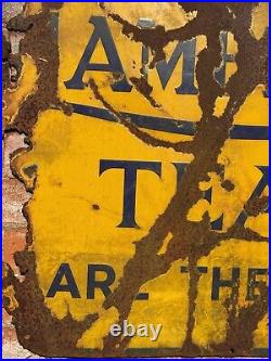 Original Vintage Lamberts Tea Enamel Sign Original Vintage Lamberts Tea Enamel Sign