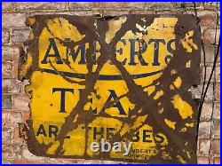 Original Vintage Lamberts Tea Enamel Sign Original Vintage Lamberts Tea Enamel Sign