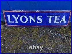 Original Vintage Lyons Tea Enamel Sign