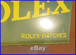 Original Vintage Old Antique Rare Big ROLEX Watches Porcelain Enamel Sign Board