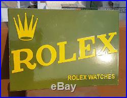 Original Vintage Old Antique Rare Big ROLEX Watches Porcelain Enamel Sign Board