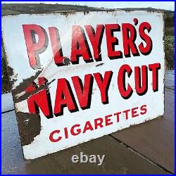 Original Vintage Player's Navy Cut Enamel Sign