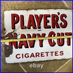 Original Vintage Player's Navy Cut Enamel Sign