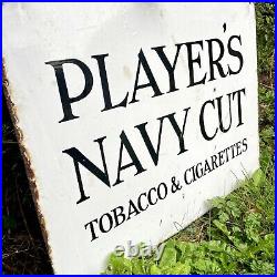 Original Vintage Players Navy Cut Enamel Sign