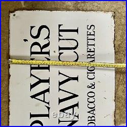 Original Vintage Players Navy Cut Enamel Sign