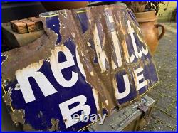 Original Vintage Reckitts Blue Enamel Sign