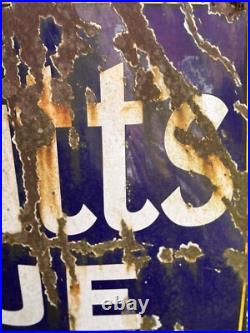 Original Vintage Reckitts Blue Enamel Sign