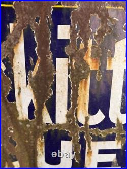 Original Vintage Reckitts Blue Enamel Sign