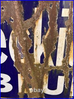 Original Vintage Reckitts Blue Enamel Sign