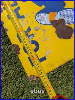 Original Vintage Redfern Rubber Heels & Soles Enamel Advertising Sign Antique