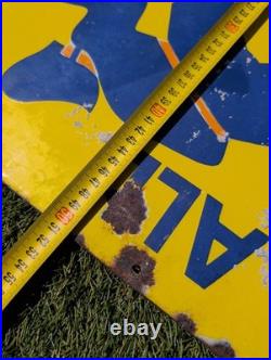 Original Vintage Redfern Rubber Heels & Soles Enamel Advertising Sign Antique